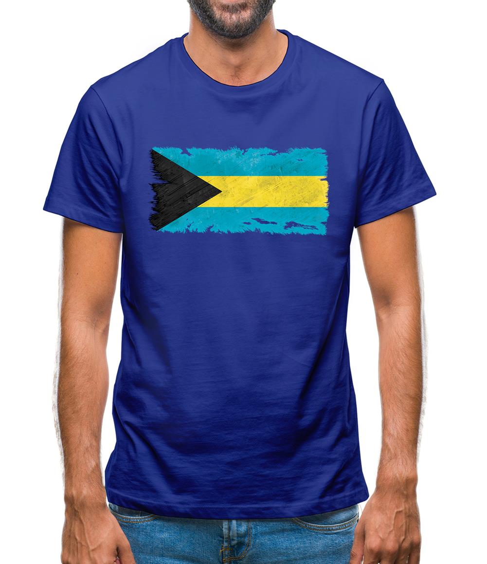 Bahamas, The Grunge Style Flag Mens T-Shirt Bahamas, The Grunge Style Flag Mens T-Shirt