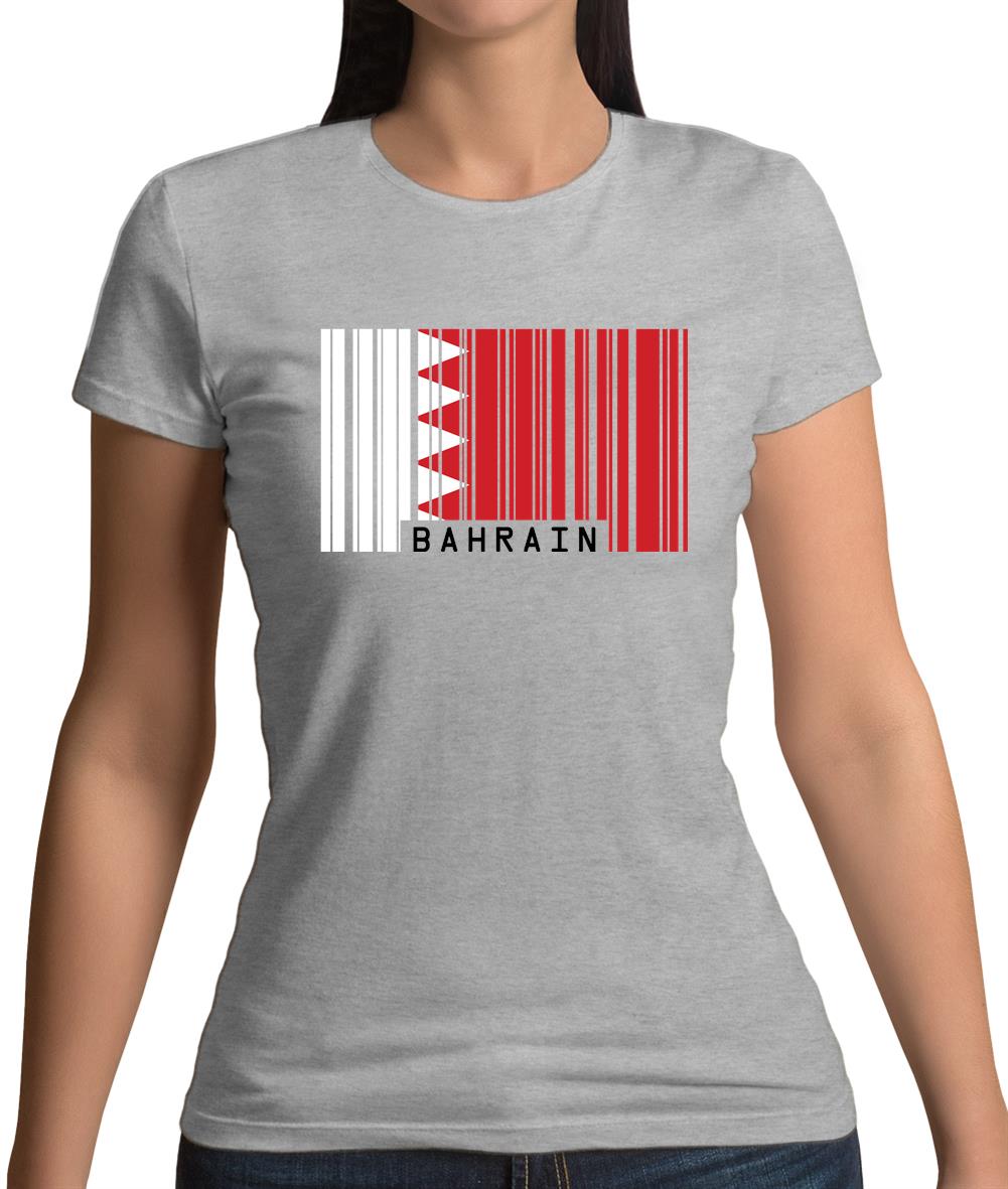 Bahrain Barcode Style Flag Womens T-Shirt Bahrain Barcode Style Flag Womens T-Shirt