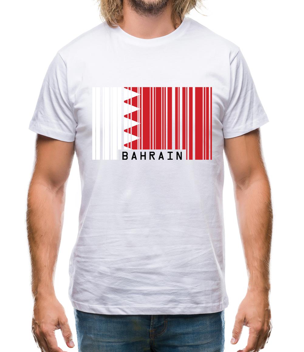 Bahrain Barcode Style Flag Mens T-Shirt Bahrain Barcode Style Flag Mens T-Shirt