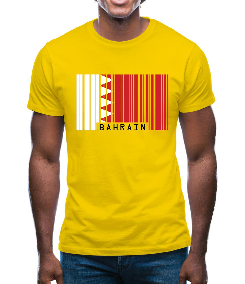 Bahrain Barcode Style Flag Mens T-Shirt Bahrain Barcode Style Flag Mens T-Shirt