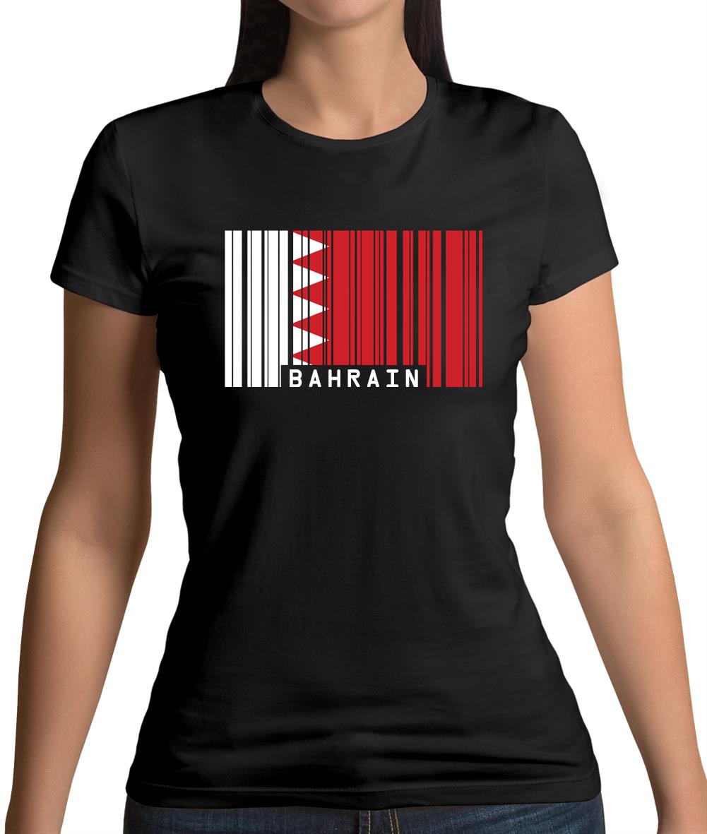 Bahrain Barcode Style Flag Womens T-Shirt Bahrain Barcode Style Flag Womens T-Shirt