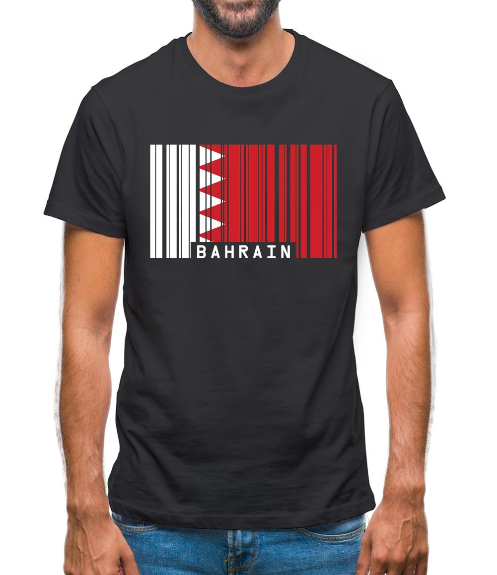Bahrain Barcode Style Flag Mens T-Shirt Bahrain Barcode Style Flag Mens T-Shirt