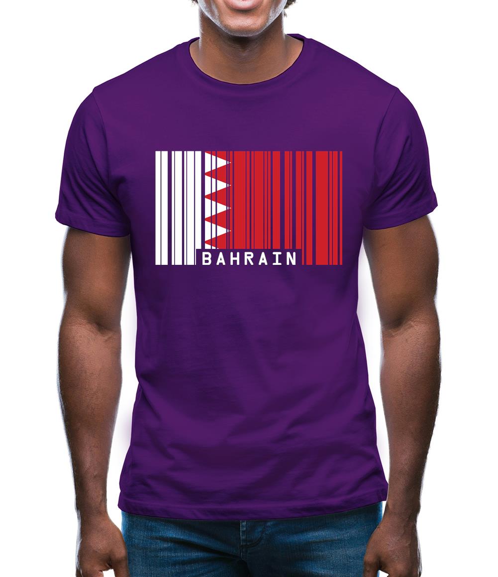 Bahrain Barcode Style Flag Mens T-Shirt Bahrain Barcode Style Flag Mens T-Shirt