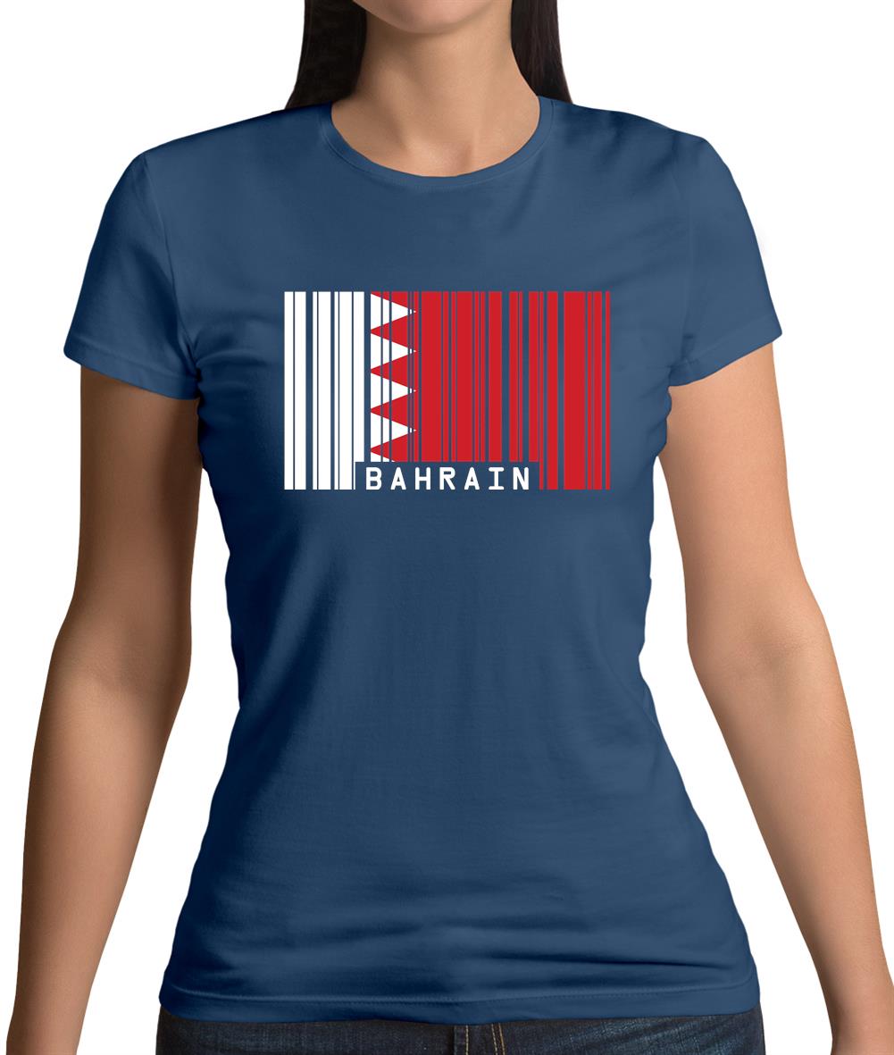 Bahrain Barcode Style Flag Womens T-Shirt Bahrain Barcode Style Flag Womens T-Shirt