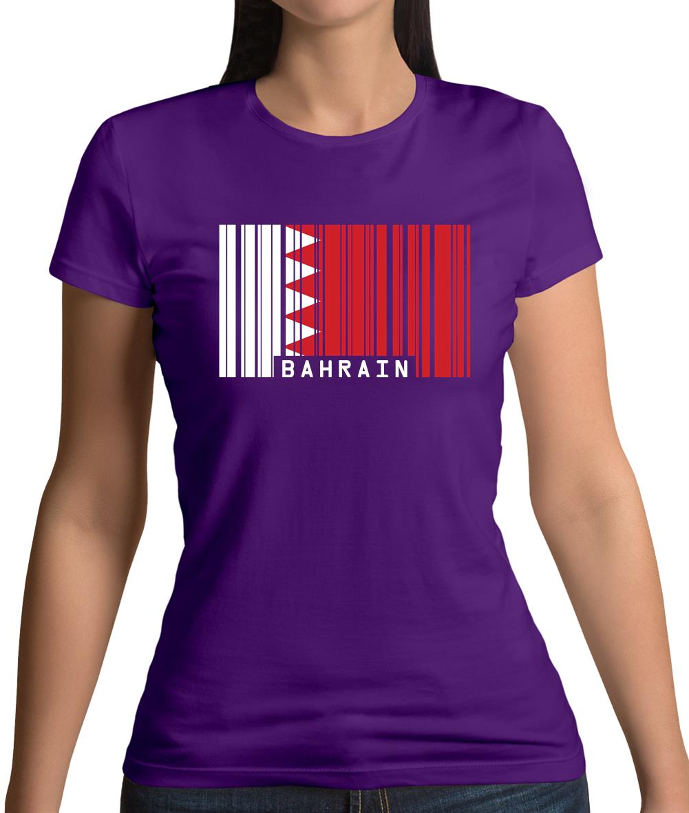 Bahrain Barcode Style Flag Womens T-Shirt Bahrain Barcode Style Flag Womens T-Shirt