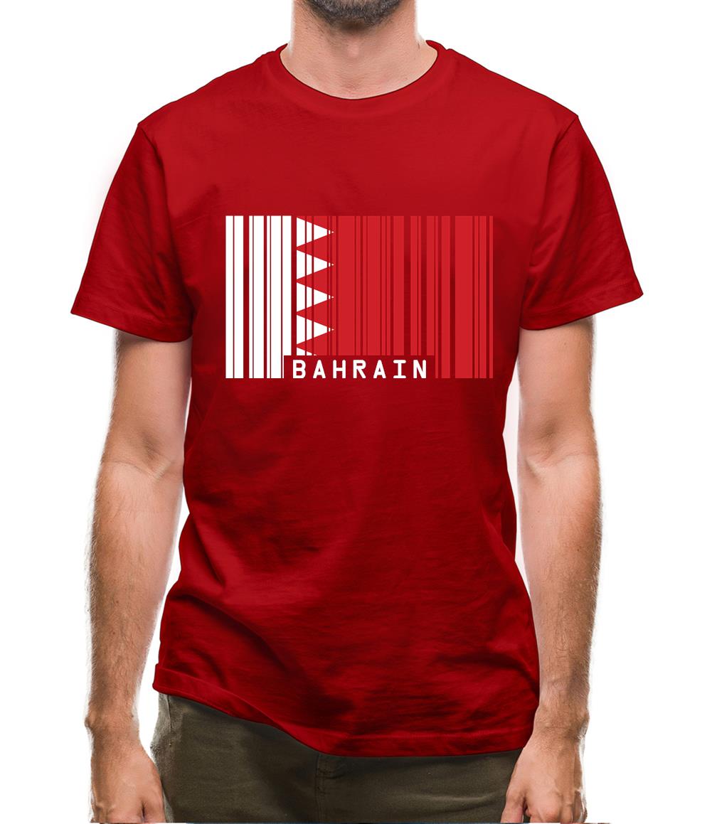 Bahrain Barcode Style Flag Mens T-Shirt Bahrain Barcode Style Flag Mens T-Shirt