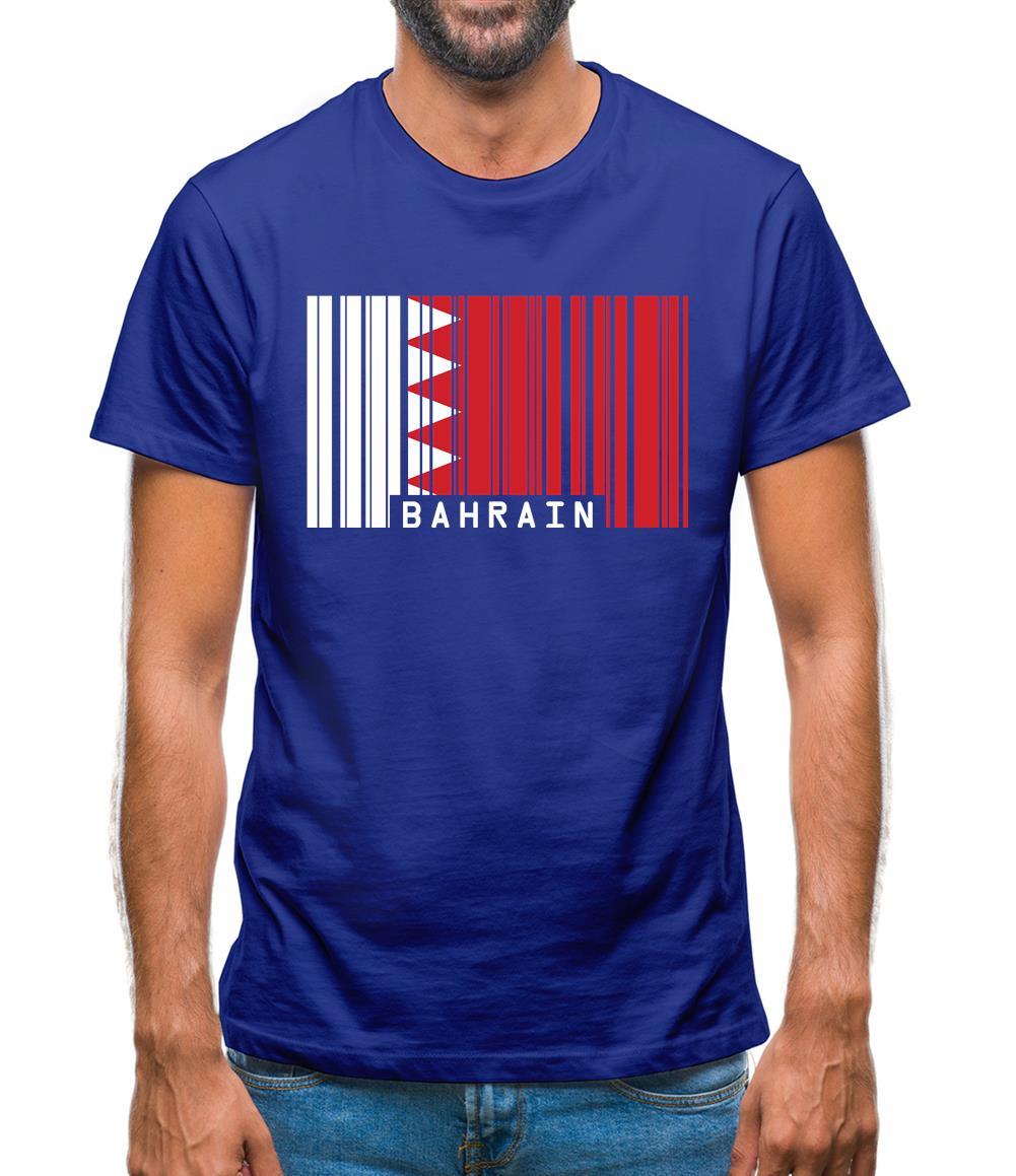 Bahrain Barcode Style Flag Mens T-Shirt Bahrain Barcode Style Flag Mens T-Shirt