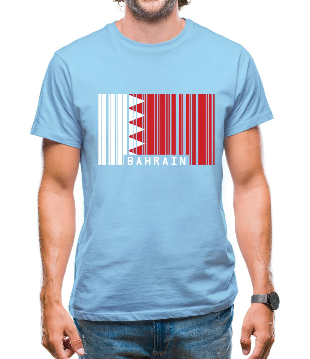 Bahrain Barcode Style Flag Mens T-Shirt Bahrain Barcode Style Flag Mens T-Shirt