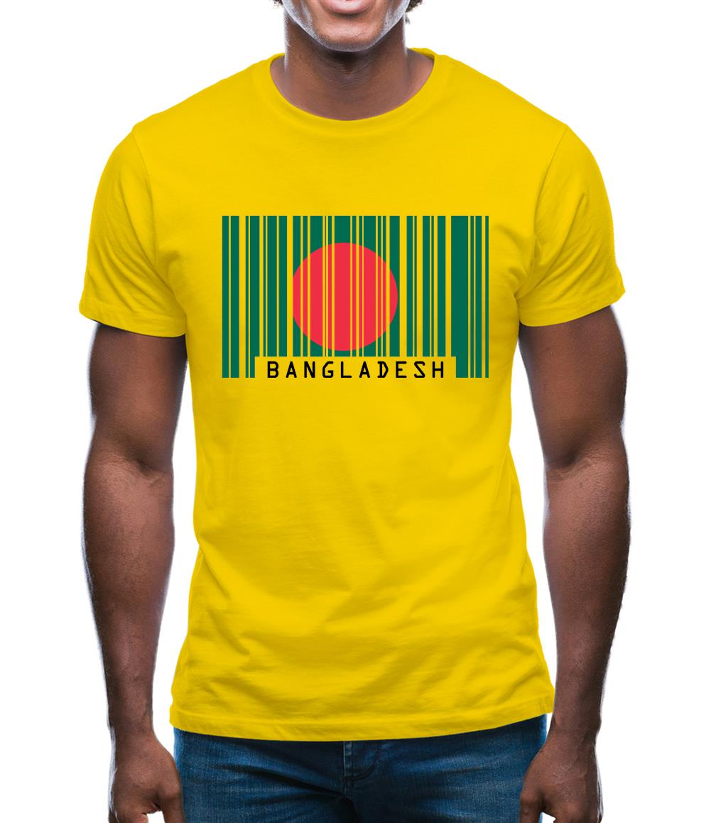 Bangladesh Barcode Style Flag Mens T-Shirt Bangladesh Barcode Style Flag Mens T-Shirt
