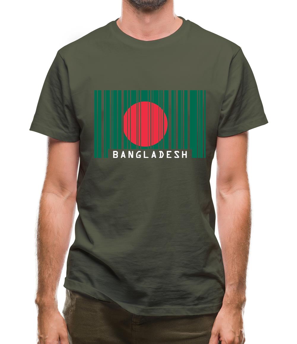 Bangladesh Barcode Style Flag Mens T-Shirt Bangladesh Barcode Style Flag Mens T-Shirt