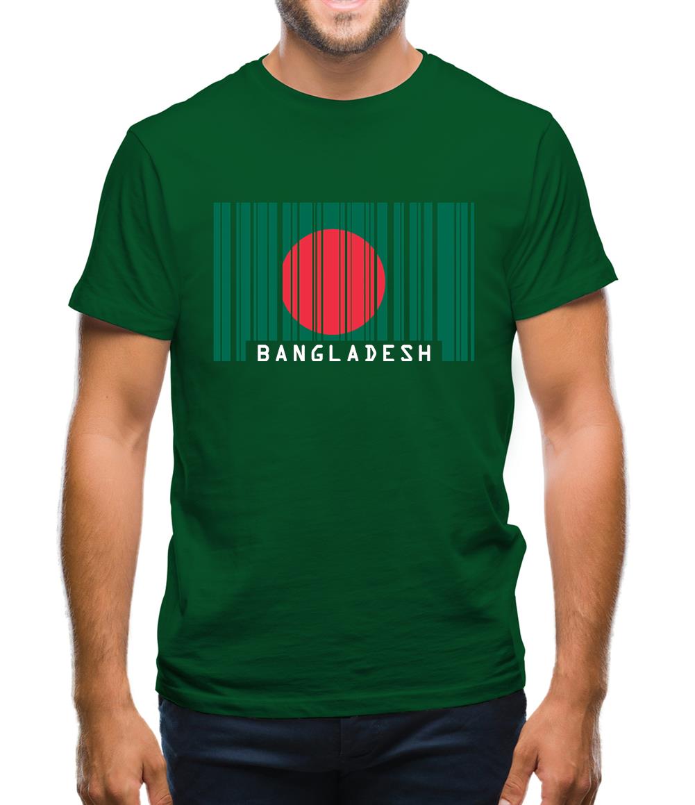 Bangladesh Barcode Style Flag Mens T-Shirt Bangladesh Barcode Style Flag Mens T-Shirt