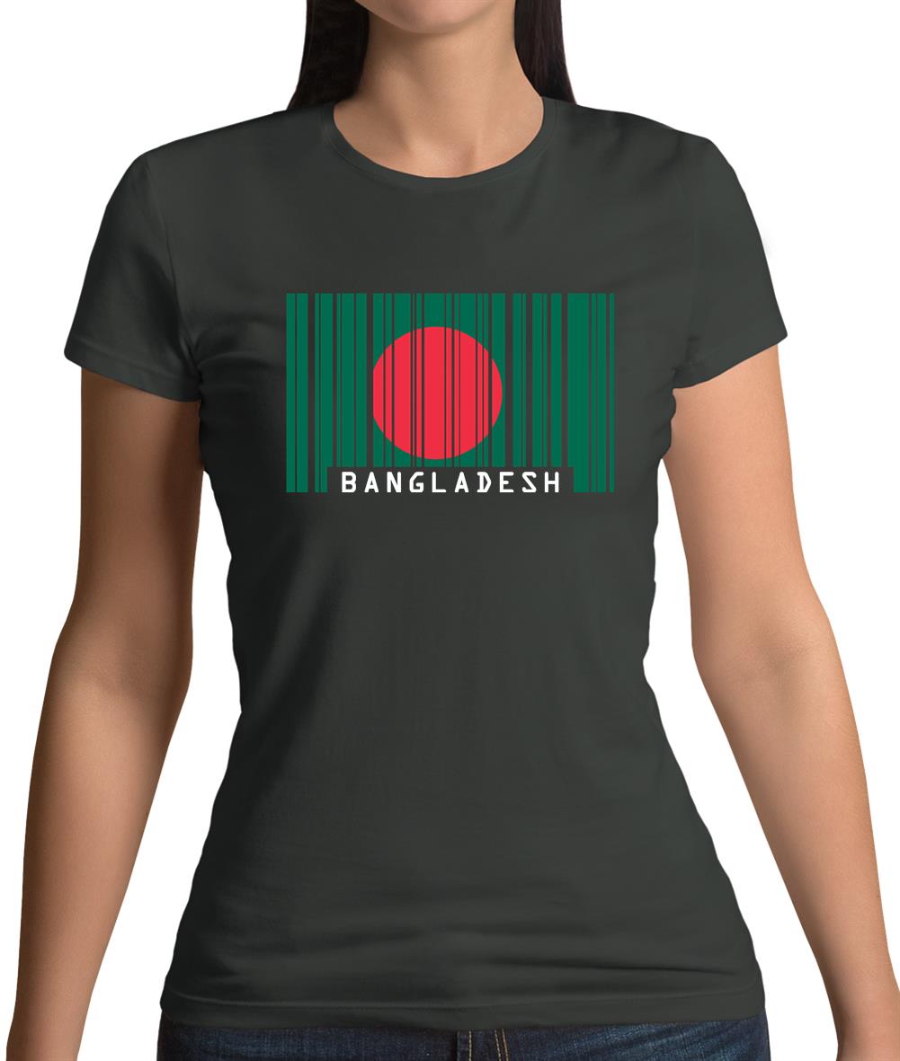 Bangladesh Barcode Style Flag Womens T-Shirt Bangladesh Barcode Style Flag Womens T-Shirt