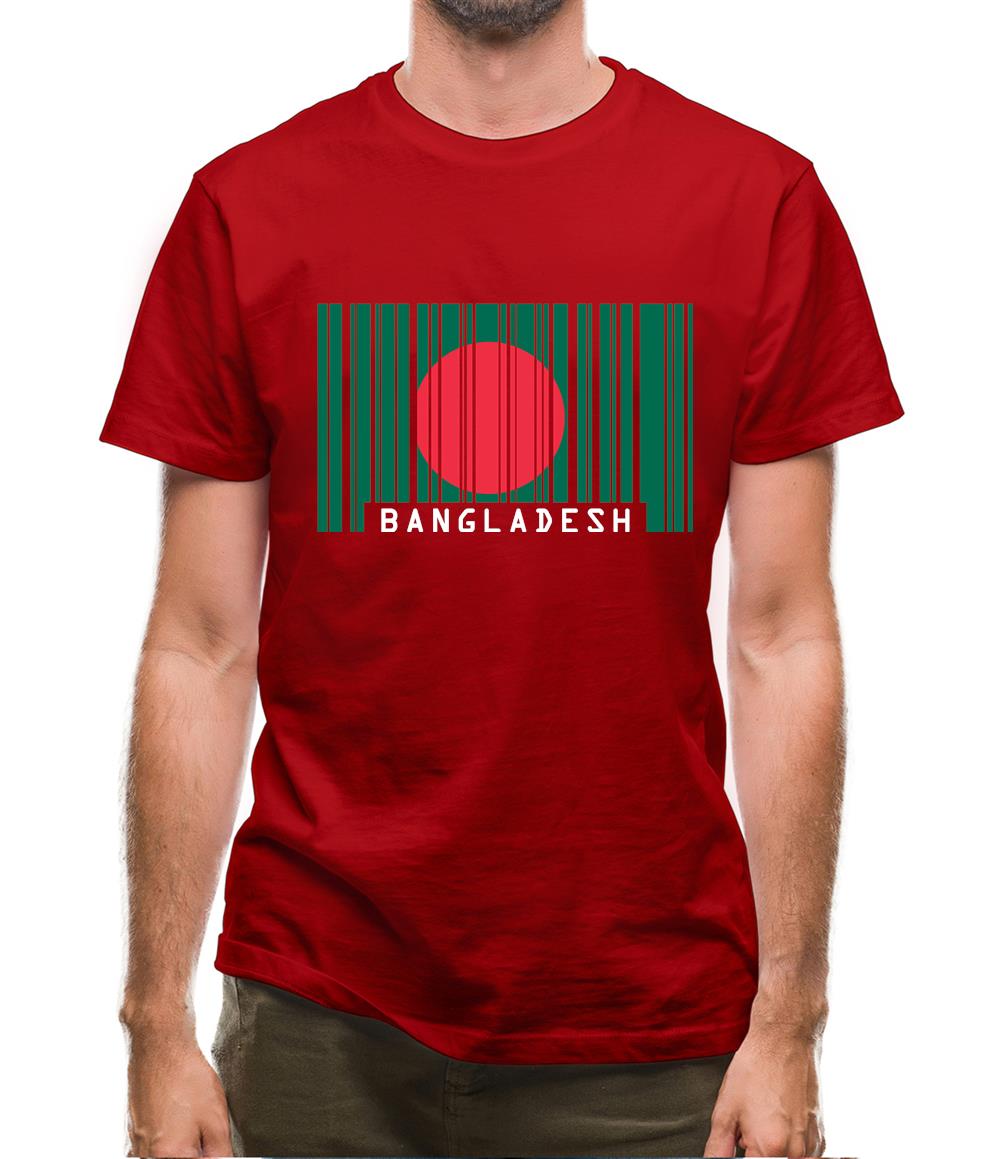 Bangladesh Barcode Style Flag Mens T-Shirt Bangladesh Barcode Style Flag Mens T-Shirt