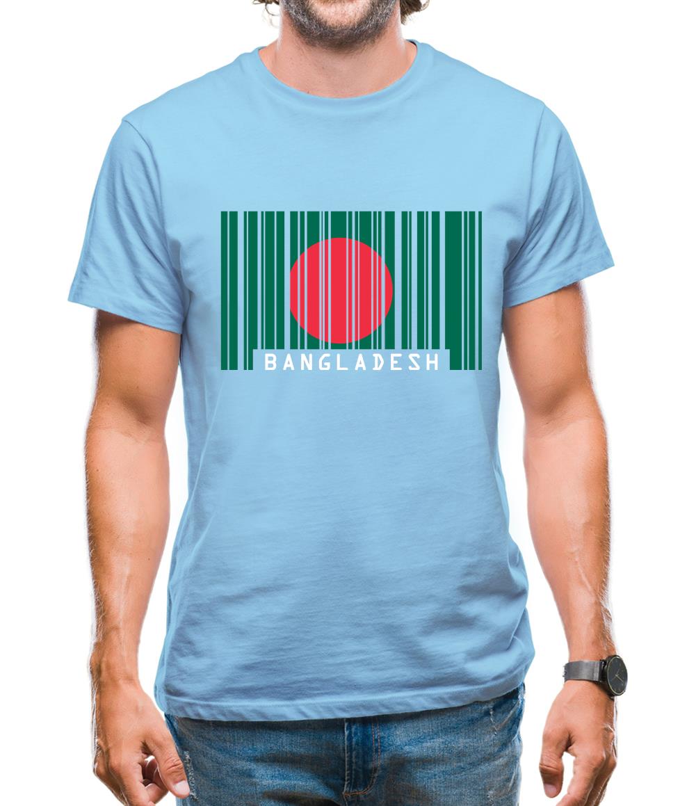 Bangladesh Barcode Style Flag Mens T-Shirt Bangladesh Barcode Style Flag Mens T-Shirt
