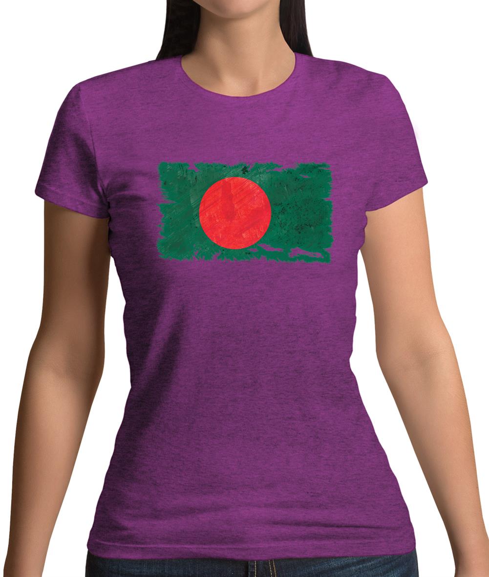 Bangladesh Grunge Style Flag Womens T-Shirt Bangladesh Grunge Style Flag Womens T-Shirt