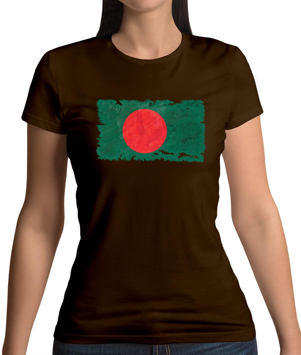 Bangladesh Grunge Style Flag Womens T-Shirt Bangladesh Grunge Style Flag Womens T-Shirt