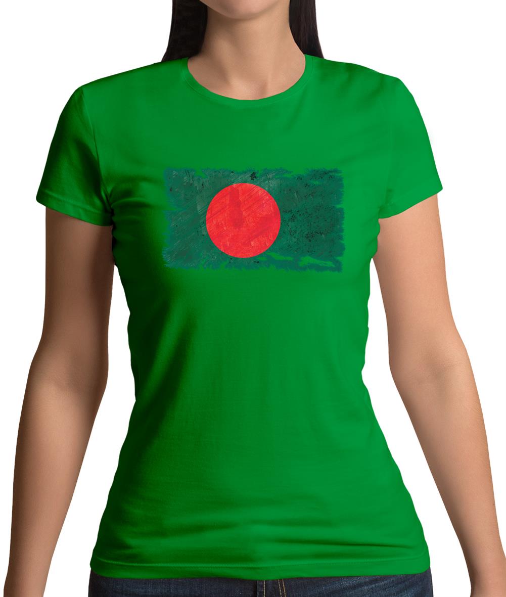 Bangladesh Grunge Style Flag Womens T-Shirt Bangladesh Grunge Style Flag Womens T-Shirt