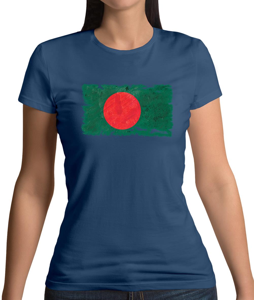 Bangladesh Grunge Style Flag Womens T-Shirt Bangladesh Grunge Style Flag Womens T-Shirt