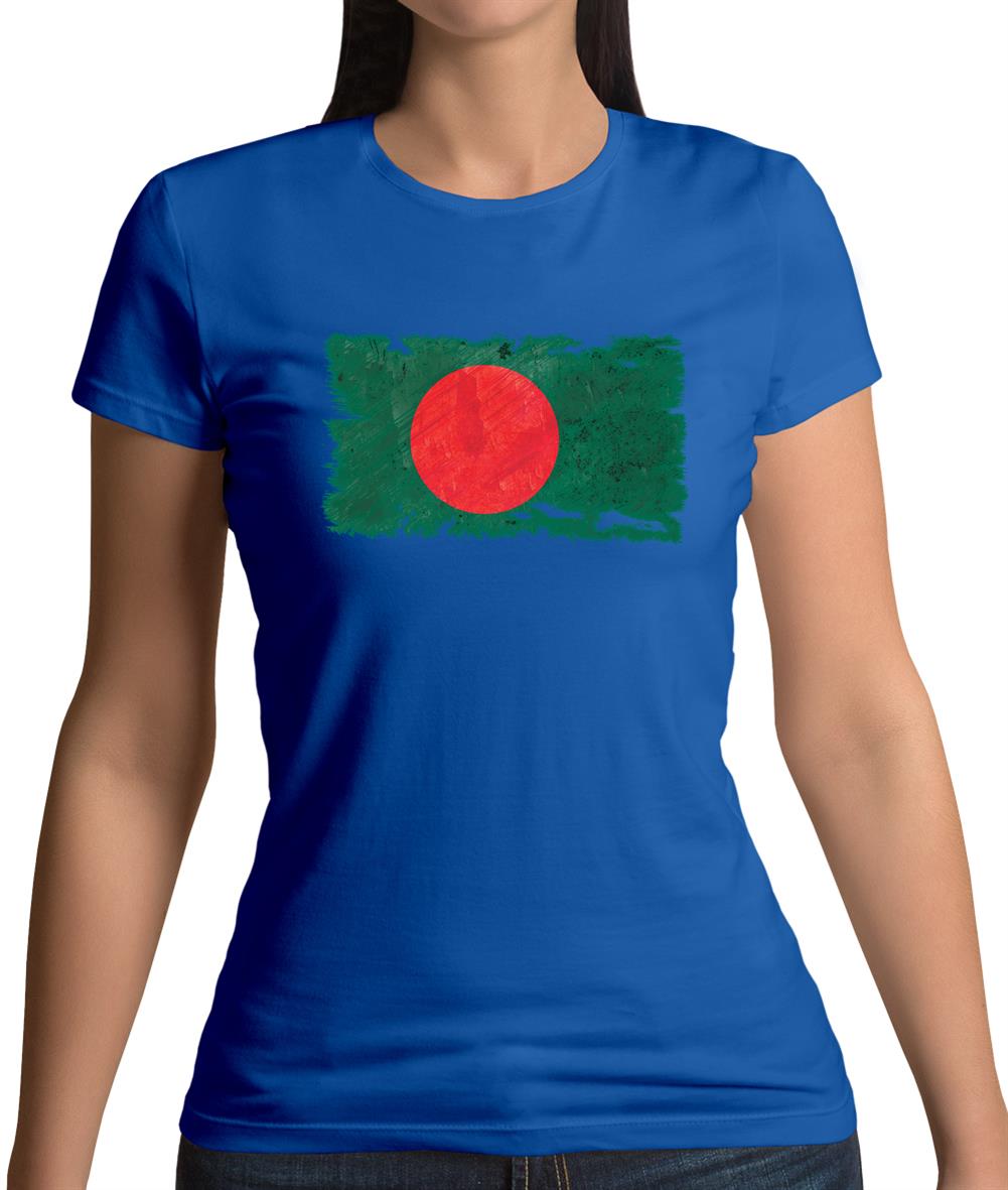 Bangladesh Grunge Style Flag Womens T-Shirt Bangladesh Grunge Style Flag Womens T-Shirt