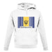 Barbados Barcode Style Flag unisex hoodie Barbados Barcode Style Flag unisex hoodie