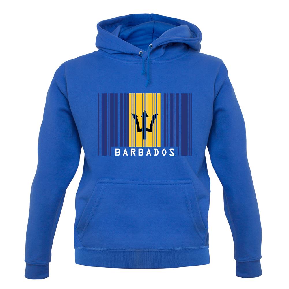 Barbados Barcode Style Flag unisex hoodie Barbados Barcode Style Flag unisex hoodie