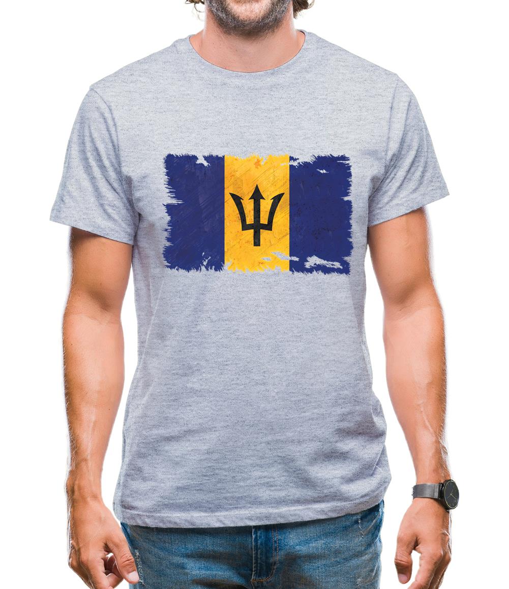 Barbados Grunge Style Flag Mens T-Shirt Barbados Grunge Style Flag Mens T-Shirt