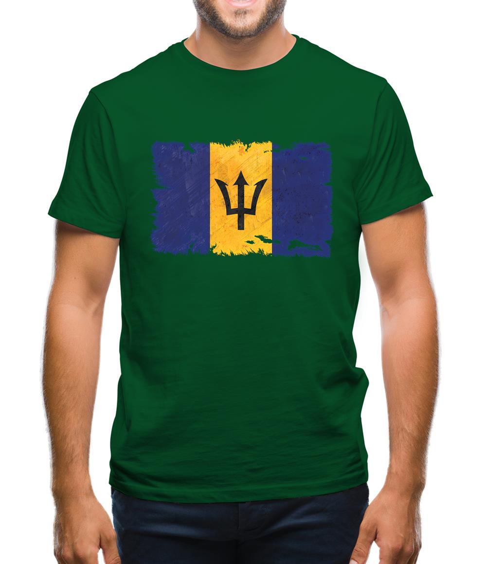Barbados Grunge Style Flag Mens T-Shirt Barbados Grunge Style Flag Mens T-Shirt