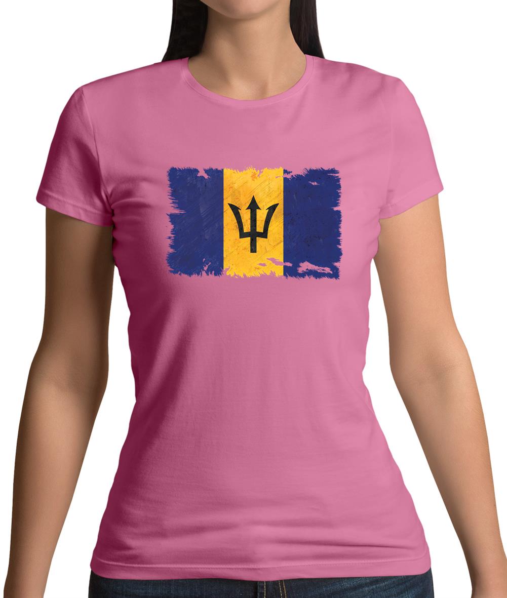Barbados Grunge Style Flag Womens T-Shirt Barbados Grunge Style Flag Womens T-Shirt