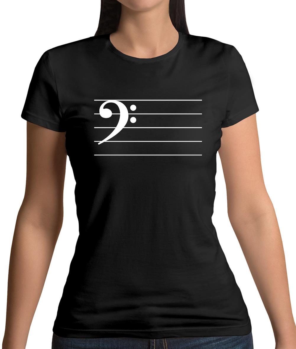 Bass Cleff Womens T-Shirt Bass Cleff Womens T-Shirt