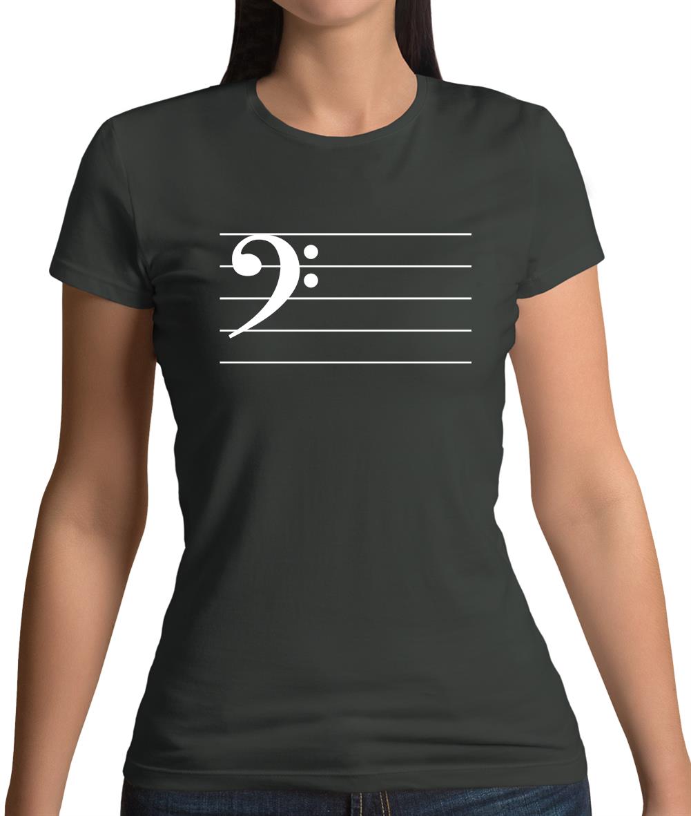 Bass Cleff Womens T-Shirt Bass Cleff Womens T-Shirt