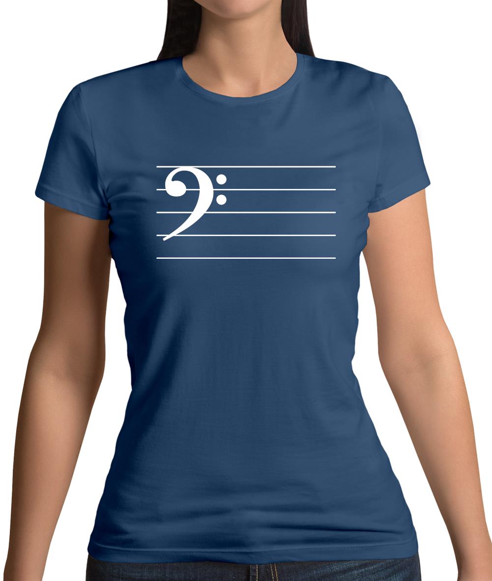 Bass Cleff Womens T-Shirt Bass Cleff Womens T-Shirt