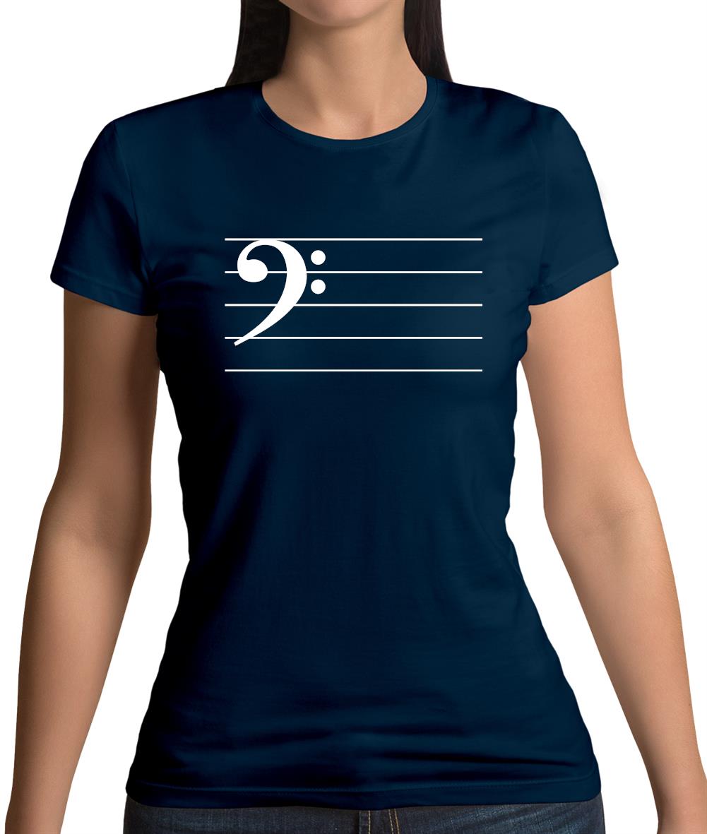 Bass Cleff Womens T-Shirt Bass Cleff Womens T-Shirt