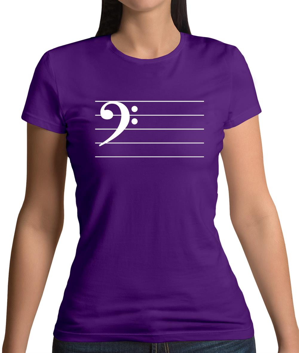 Bass Cleff Womens T-Shirt Bass Cleff Womens T-Shirt