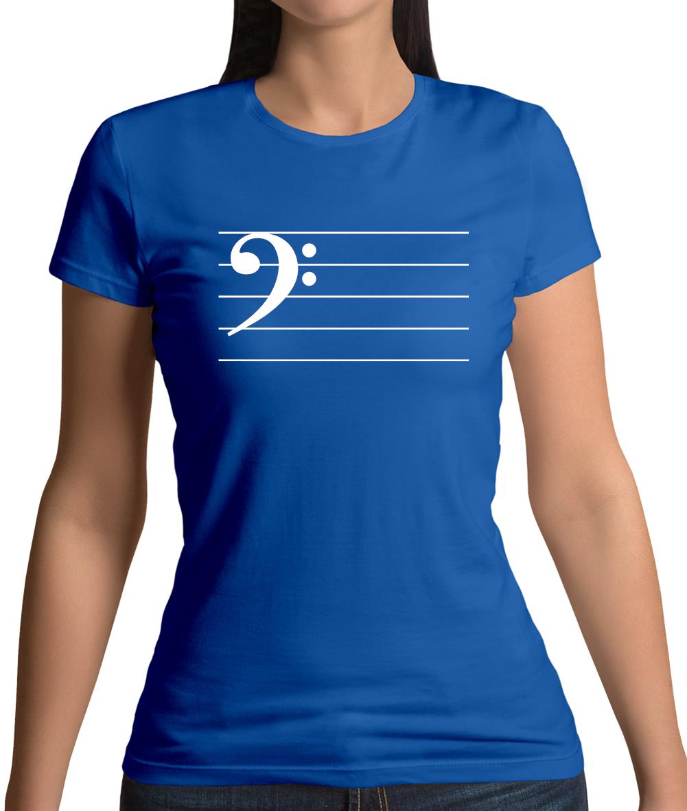 Bass Cleff Womens T-Shirt Bass Cleff Womens T-Shirt