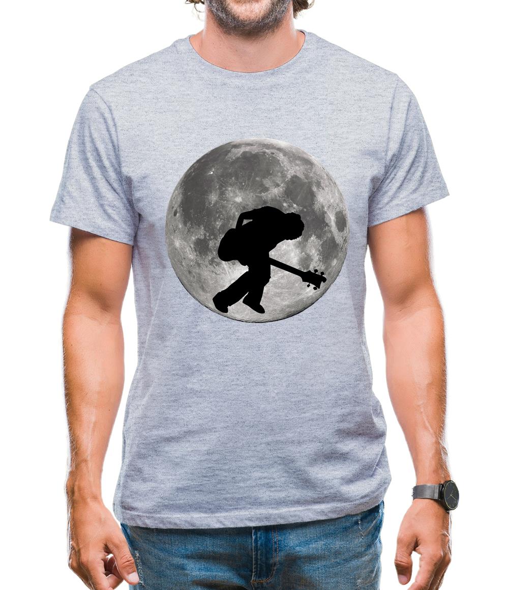 Bass Player Moon Mens T-Shirt Bass Player Moon Mens T-Shirt