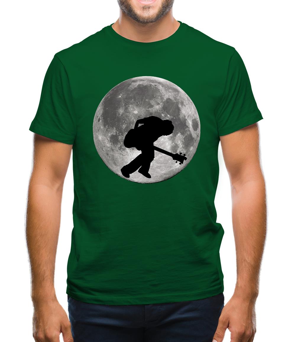 Bass Player Moon Mens T-Shirt Bass Player Moon Mens T-Shirt