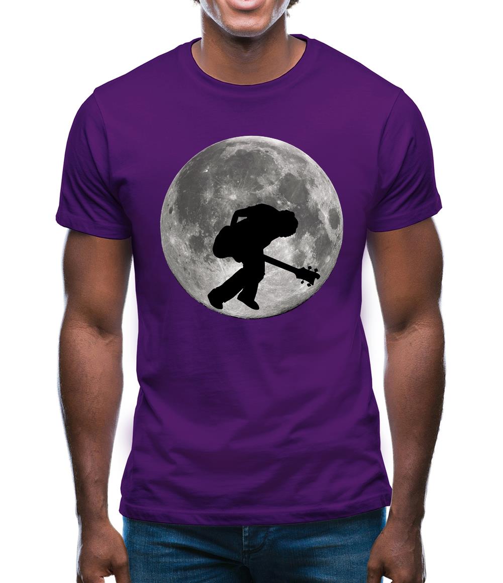 Bass Player Moon Mens T-Shirt Bass Player Moon Mens T-Shirt