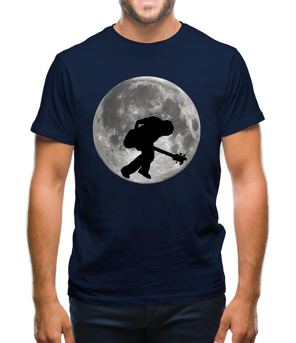 Bass Player Moon Mens T-Shirt Bass Player Moon Mens T-Shirt