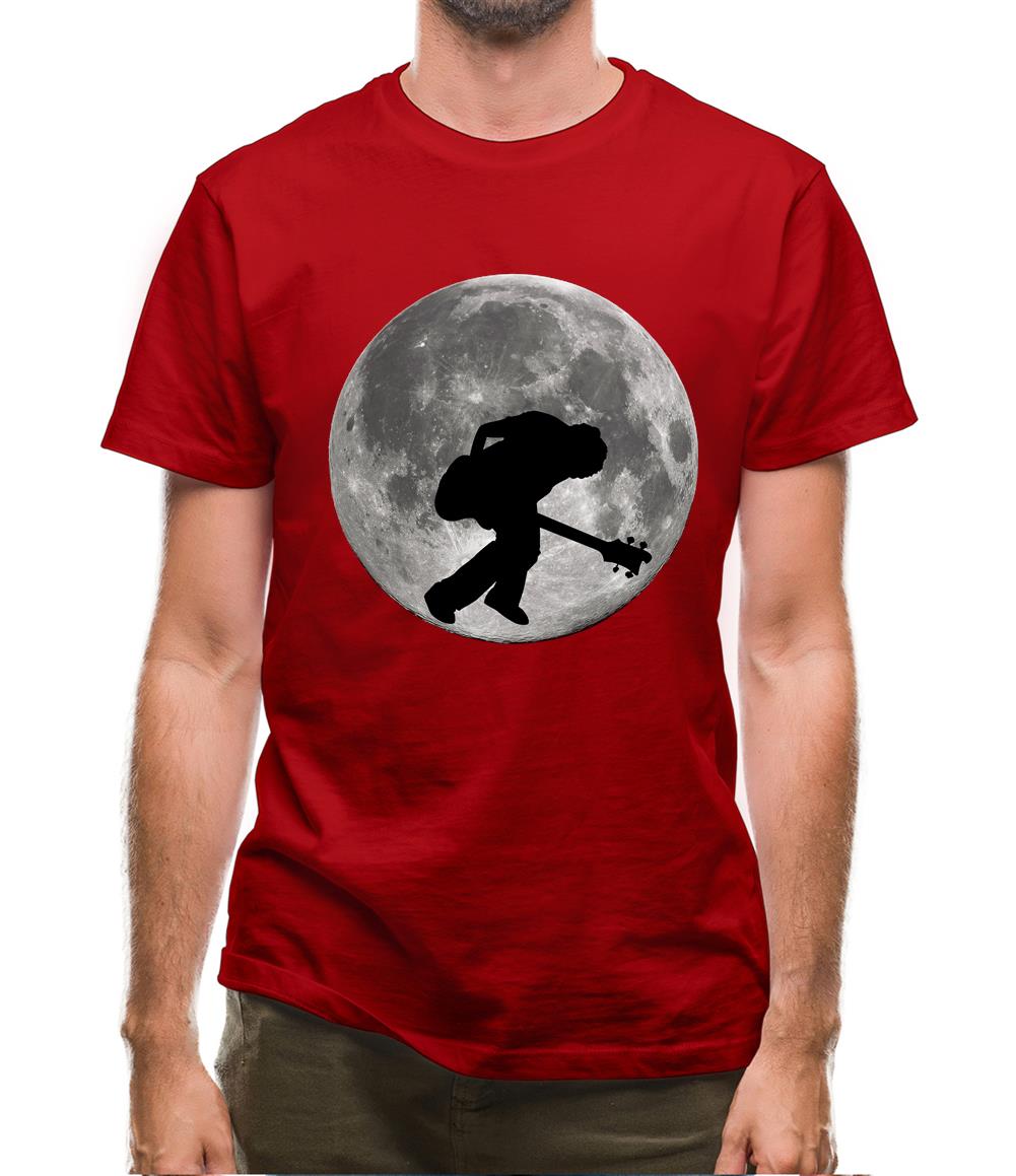 Bass Player Moon Mens T-Shirt Bass Player Moon Mens T-Shirt