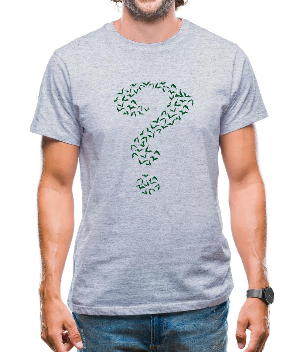 Green Bat Question Mark Mens T-Shirt Green Bat Question Mark Mens T-Shirt