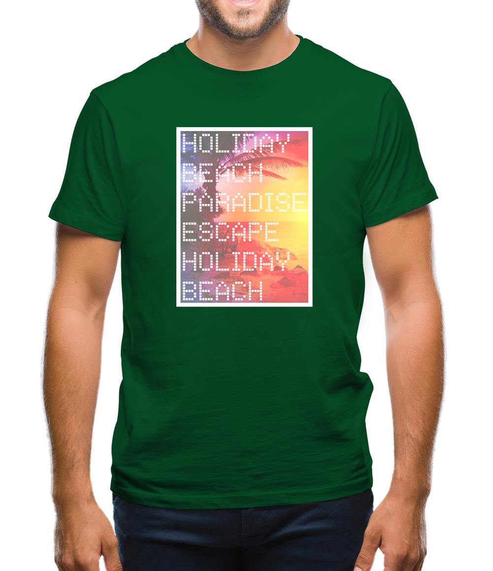 Beach Scene Holiday Paradise Mens T-Shirt Beach Scene Holiday Paradise Mens T-Shirt