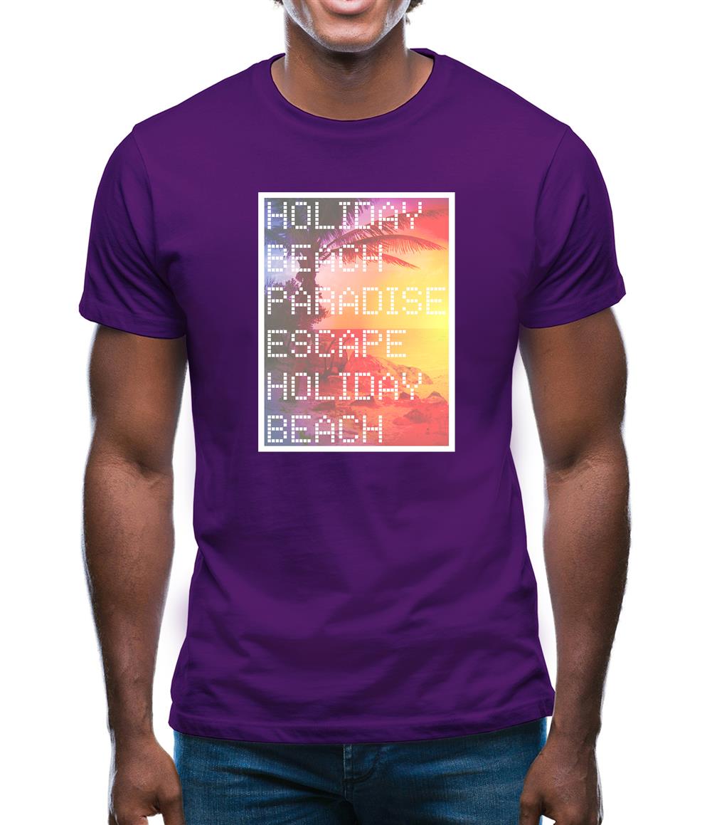 Beach Scene Holiday Paradise Mens T-Shirt Beach Scene Holiday Paradise Mens T-Shirt