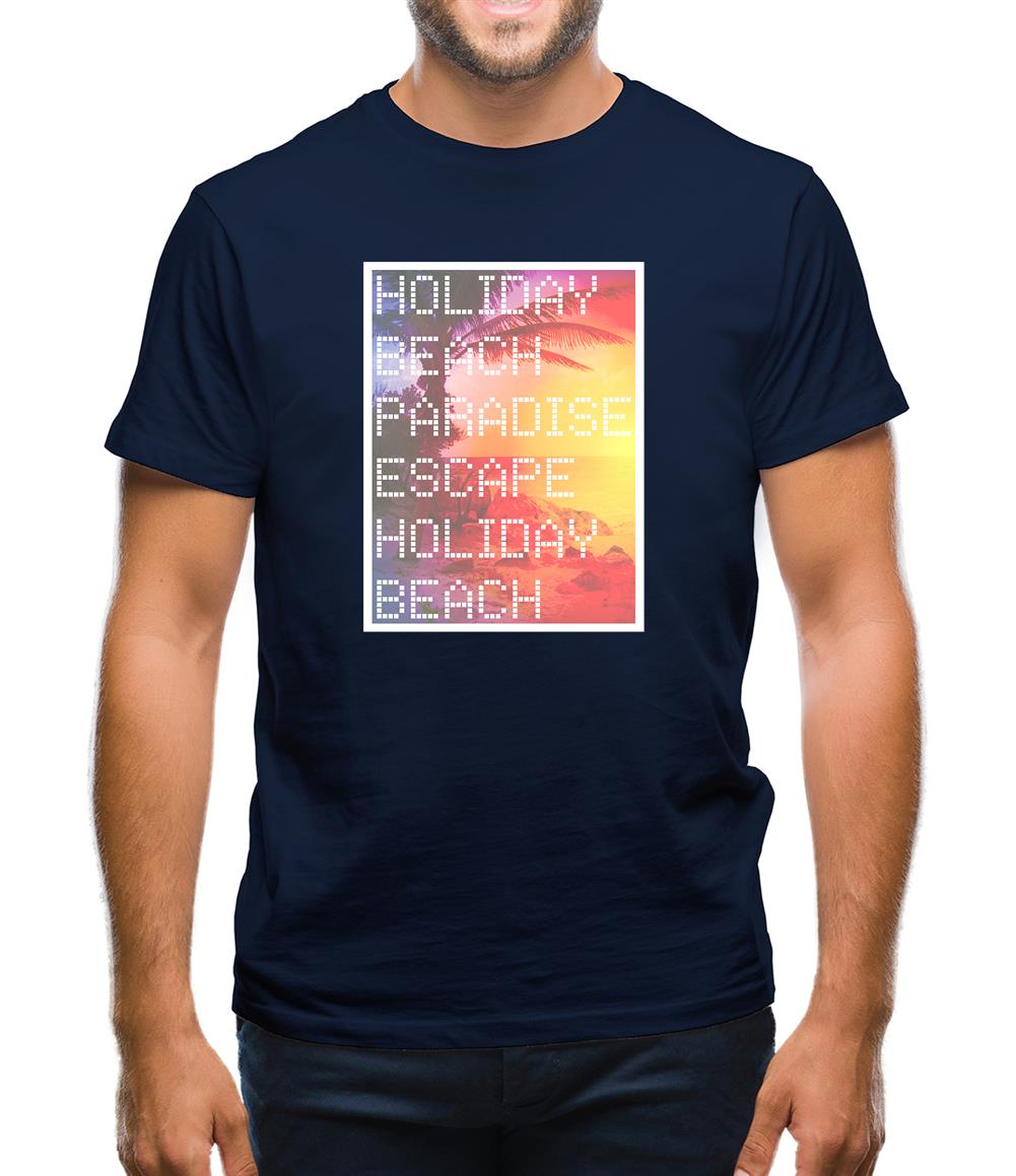 Beach Scene Holiday Paradise Mens T-Shirt Beach Scene Holiday Paradise Mens T-Shirt