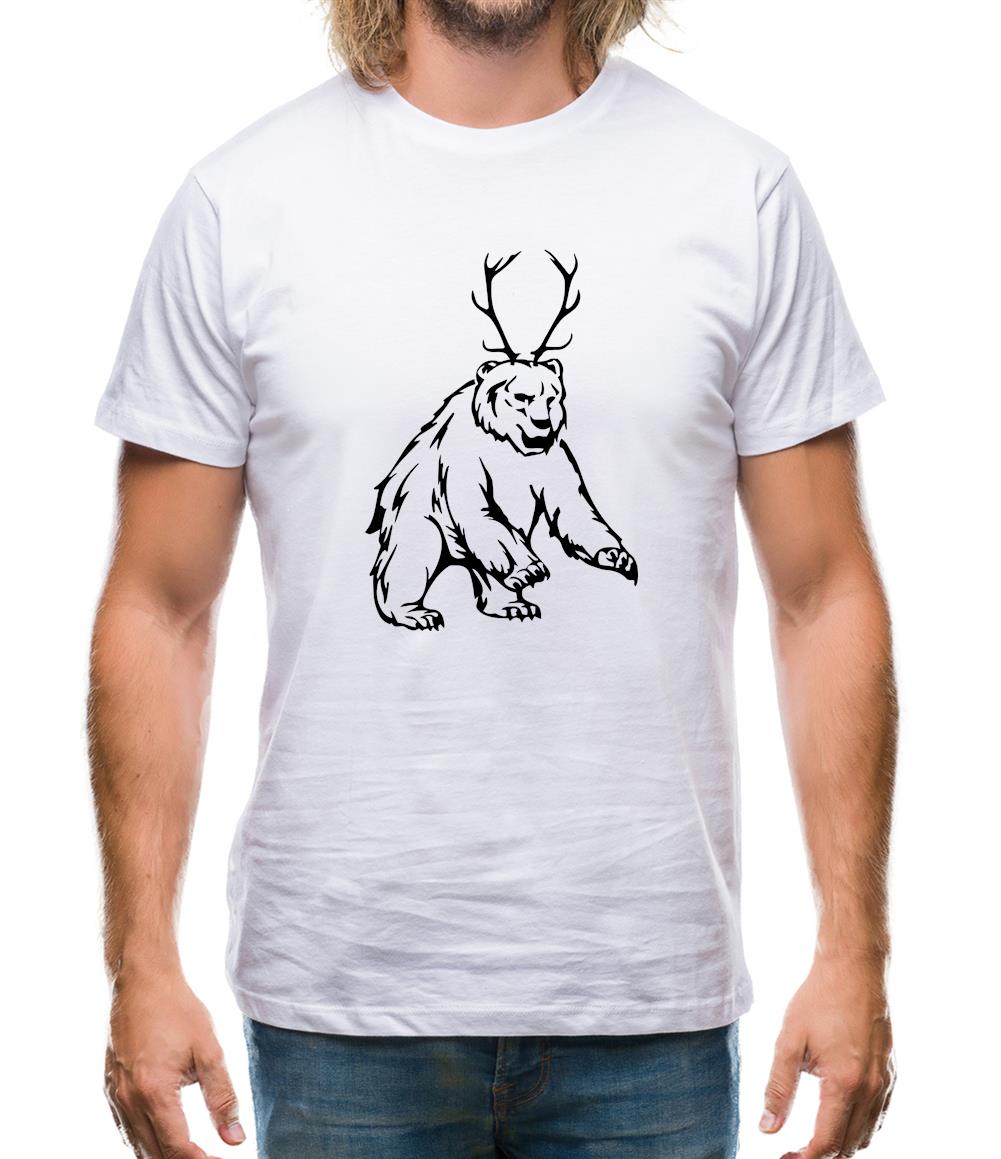 Bear Antlers (Beer) Mens T-Shirt Bear Antlers (Beer) Mens T-Shirt