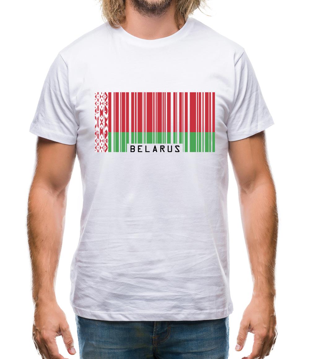 Belarus Barcode Style Flag Mens T-Shirt Belarus Barcode Style Flag Mens T-Shirt