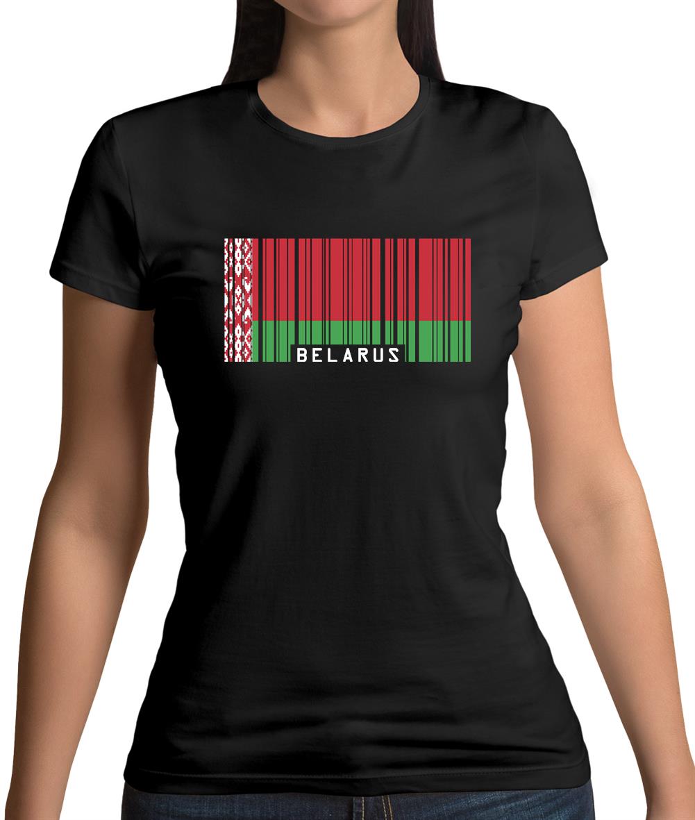 Belarus Barcode Style Flag Womens T-Shirt Belarus Barcode Style Flag Womens T-Shirt