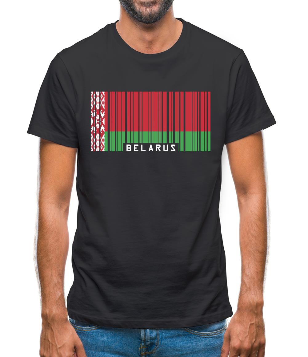 Belarus Barcode Style Flag Mens T-Shirt Belarus Barcode Style Flag Mens T-Shirt