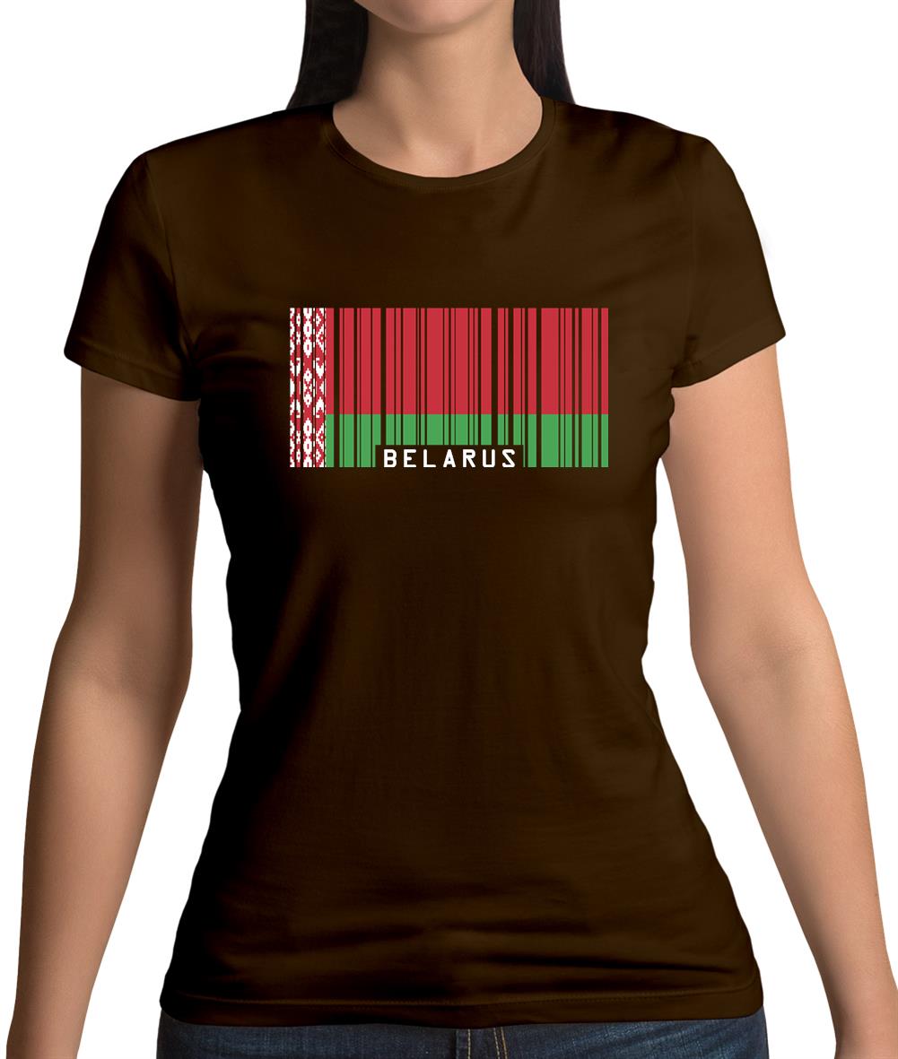 Belarus Barcode Style Flag Womens T-Shirt Belarus Barcode Style Flag Womens T-Shirt