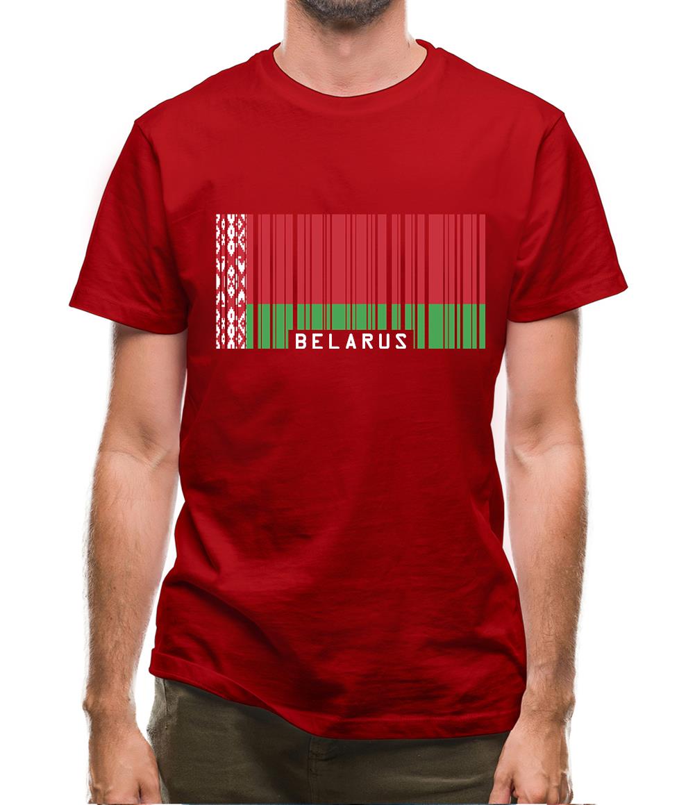 Belarus Barcode Style Flag Mens T-Shirt Belarus Barcode Style Flag Mens T-Shirt