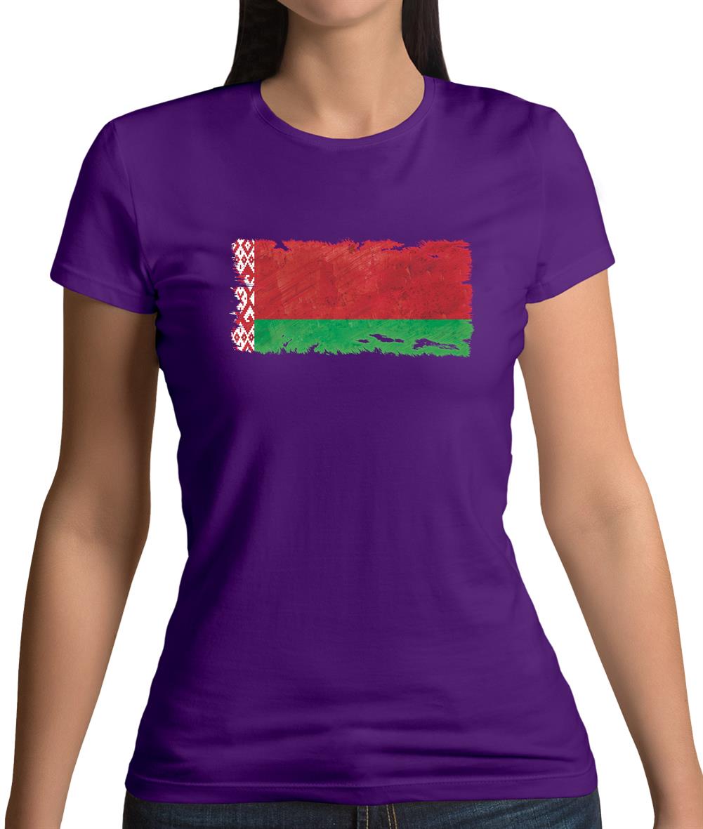Belarus Grunge Style Flag Womens T-Shirt Belarus Grunge Style Flag Womens T-Shirt
